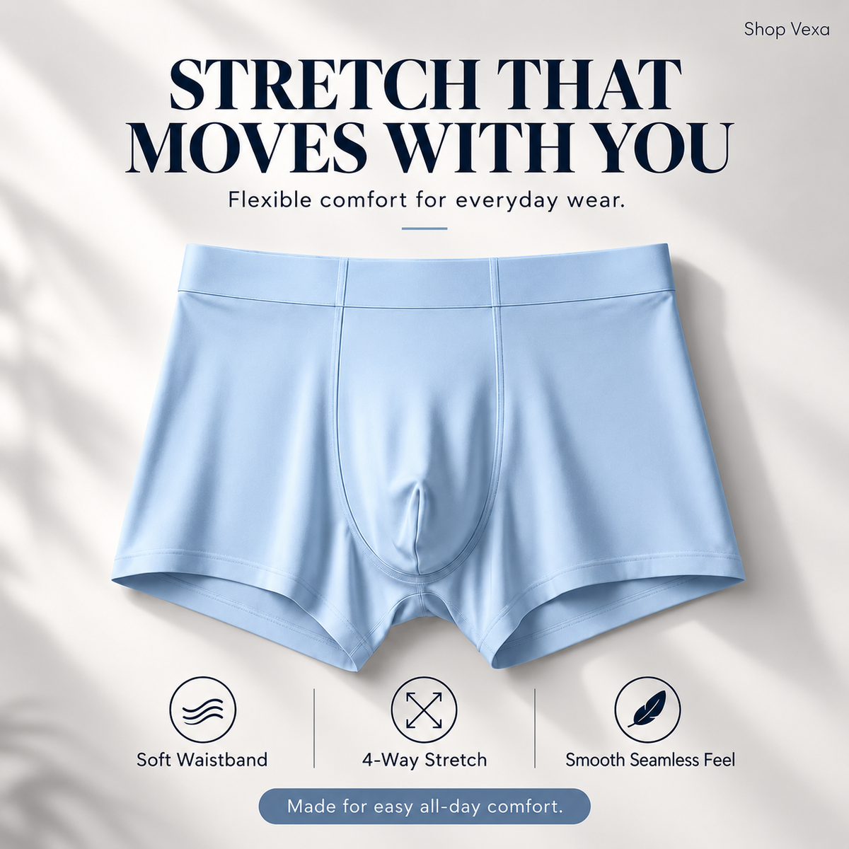 Men's Ultra Soft Ice Silk Lycra Material Comfortable Underwear | Light-Weight | Breathable | Anti-Bacterial