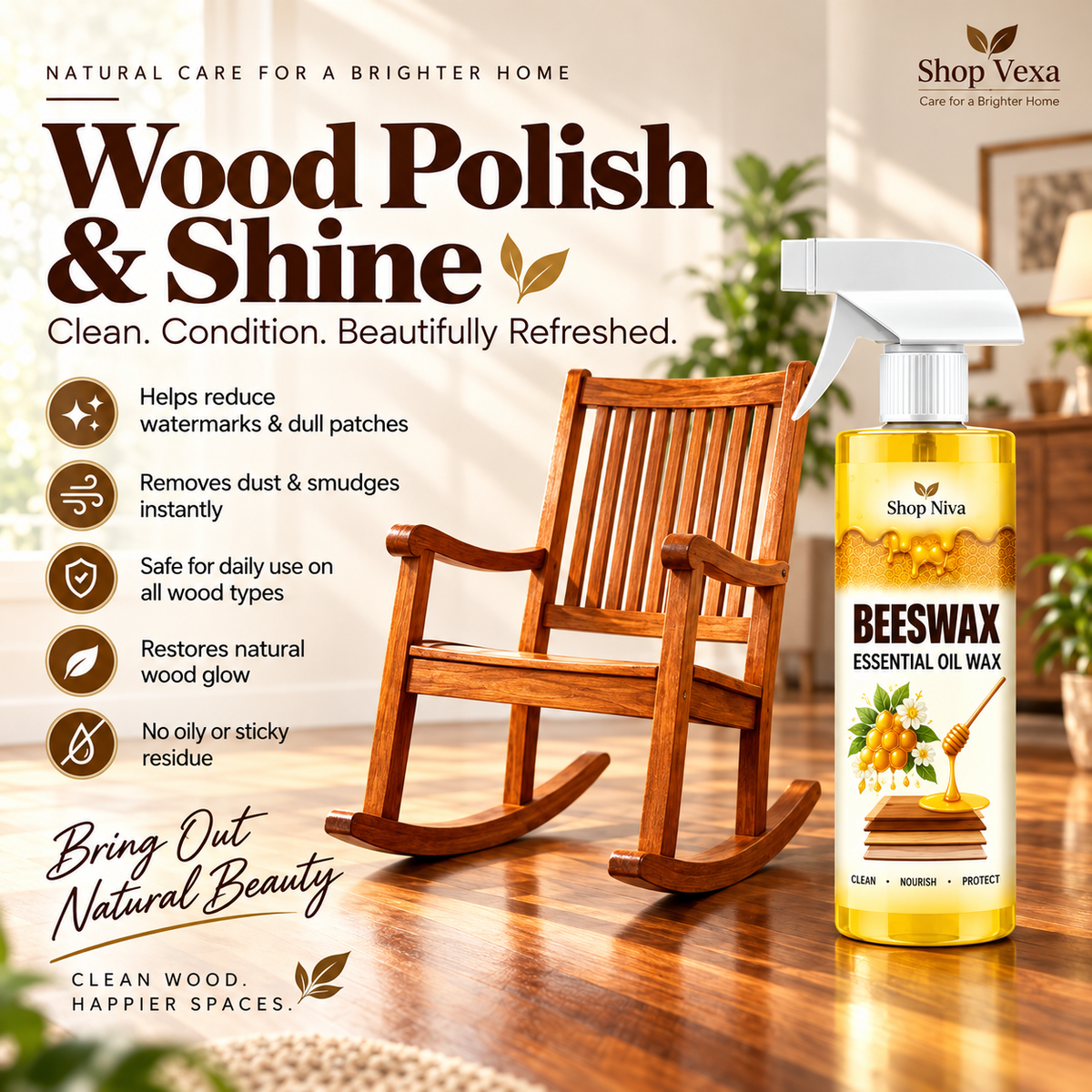 Beeswax Essential Oil Wood Polish Buy 1 Get 1 FREE