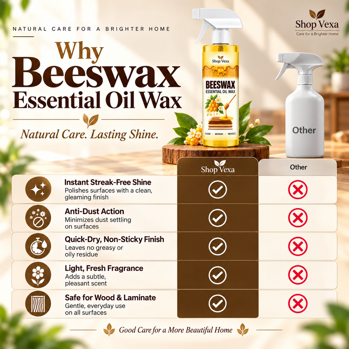 Beeswax Essential Oil Wood Polish Buy 1 Get 1 FREE
