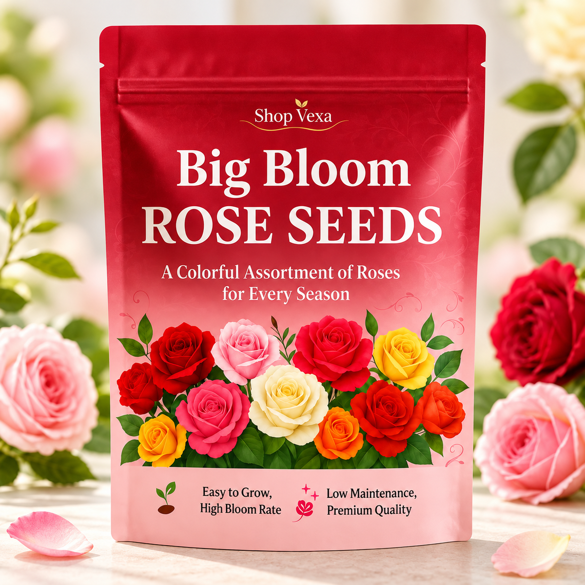 Big Bloom Rose Seeds (Pack of 2)