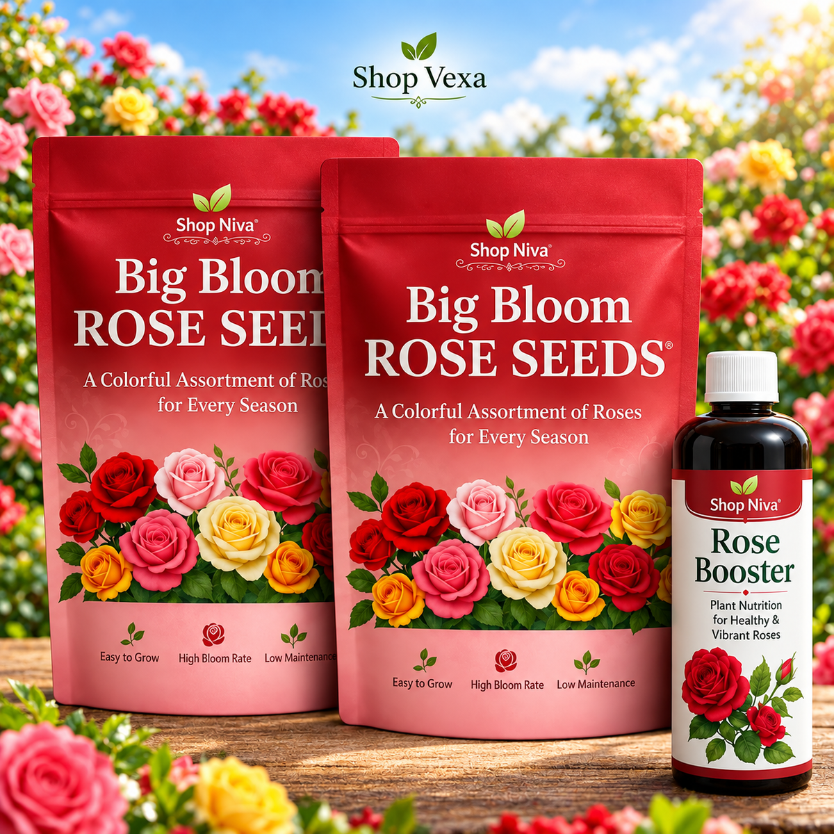 Big Bloom Rose Seeds (Pack of 2)
