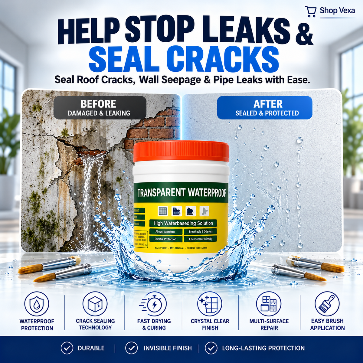 Transparent Waterproof Sealant (Pack Of 2)