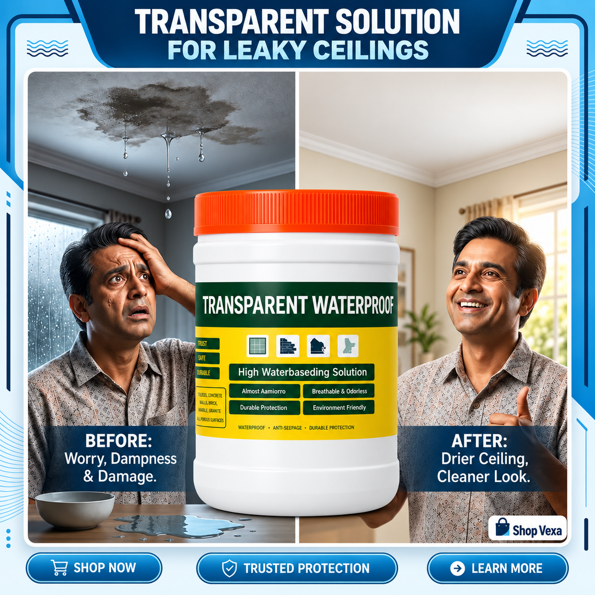 Transparent Waterproof Sealant (Pack Of 2)