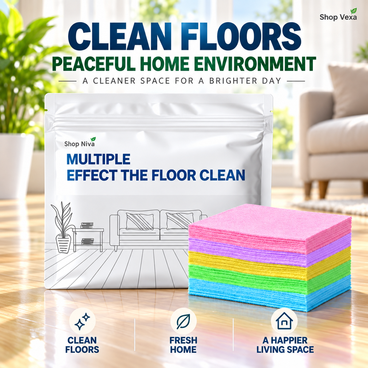 Multi-Effect Floor Cleaning Sheets (pack of 100)