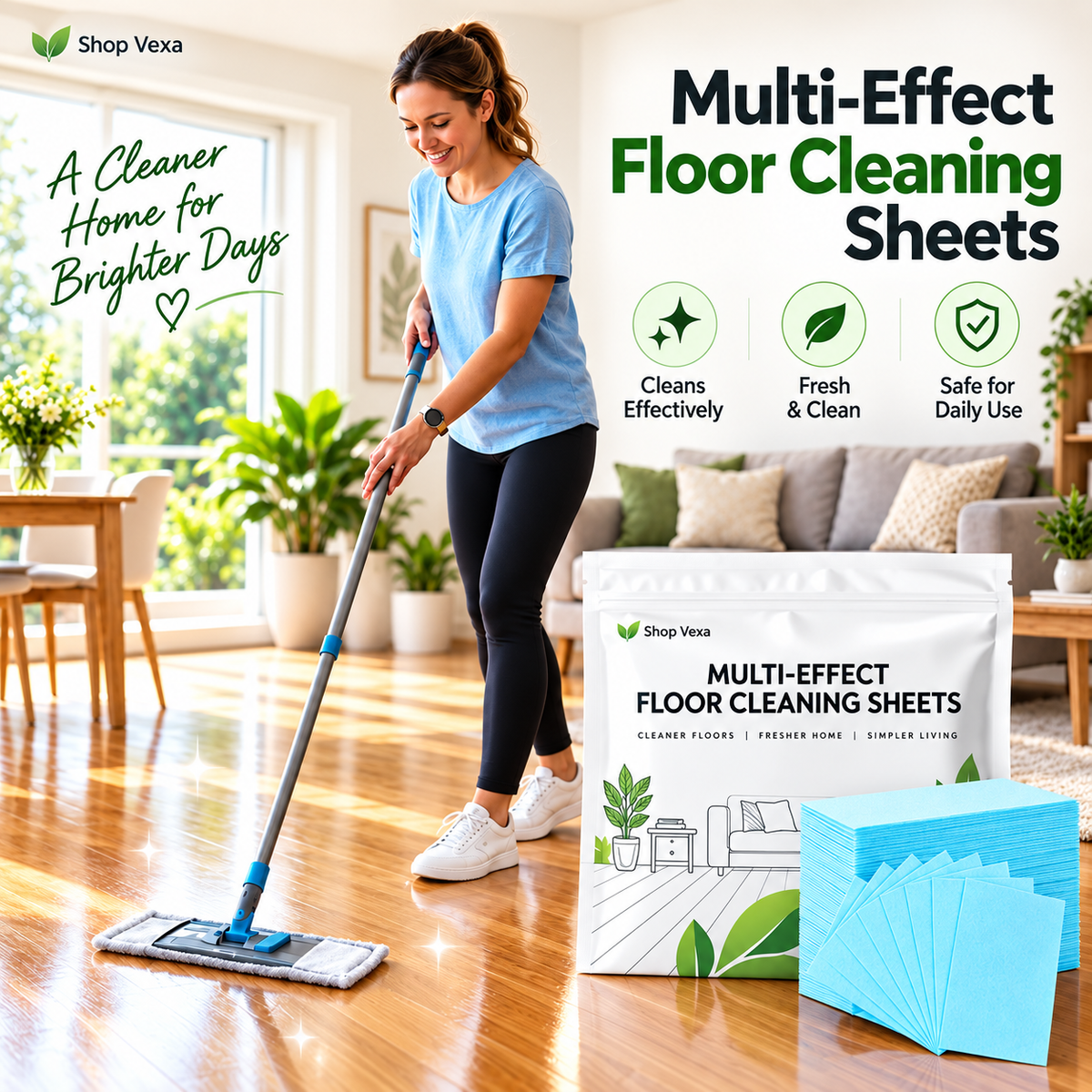 Multi-Effect Floor Cleaning Sheets (pack of 100)